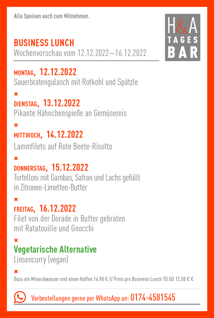 Die Tagesbar in Köln, Cologne Food Business Lunch, Tapas und weinbar in Köln am Friesenplatz