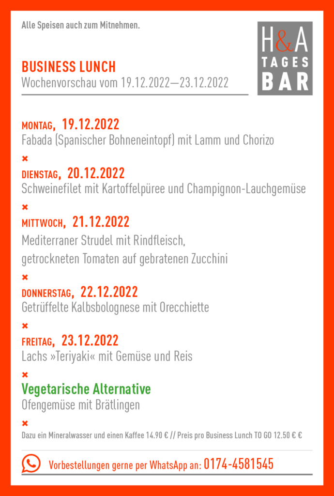 Business Lunch und Cologne Fodd im Restaurant am Friesenplatz in Köln, Wein und Tapas bar 