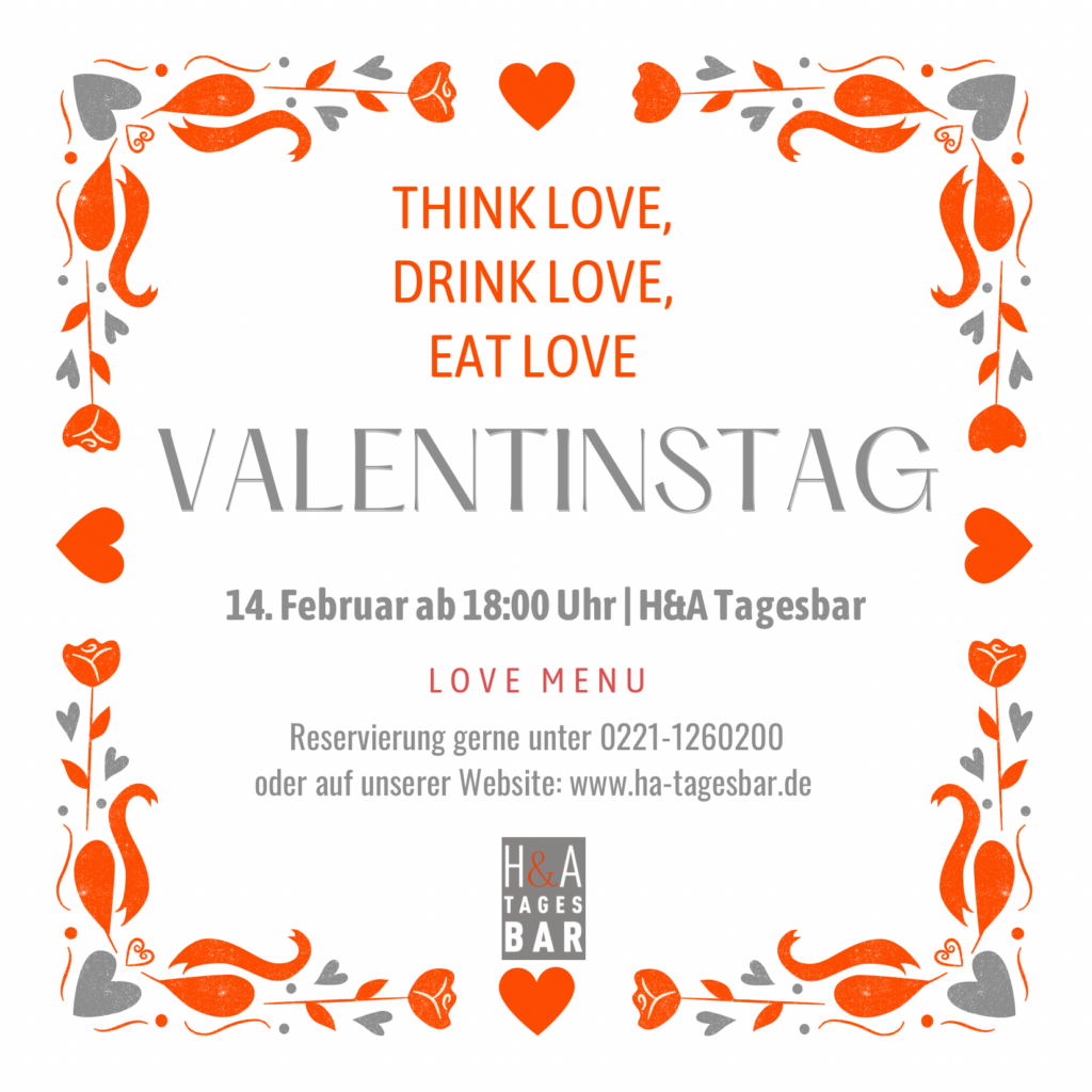 Valentinstag-Menü 2023, in der Tagesbar in Köln, am friesenplatz die Tapasbar, Weinbar und Tagesbar, cologne Food