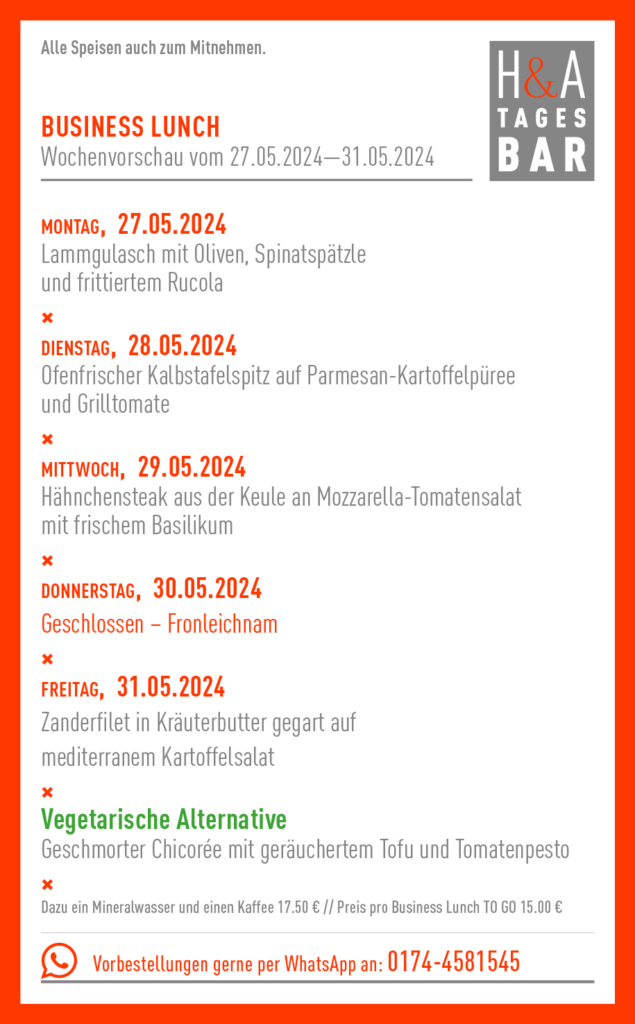 H&A Tagesbar , Restaurant und Tapasbar in Köln am Friesenplatz