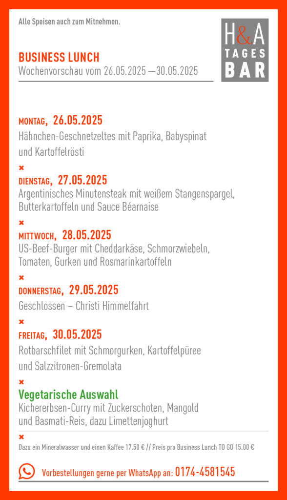 Essengehen in Köln, Restaurant und Business Lunch