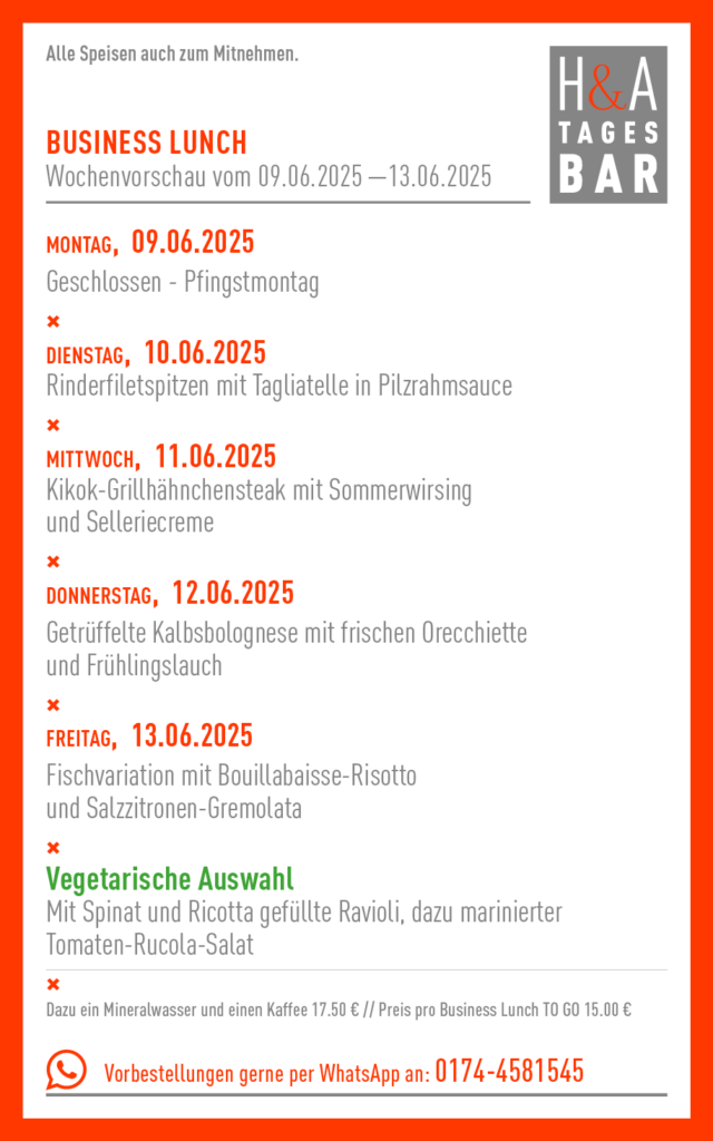 business lunchin Köln, Cologne food
