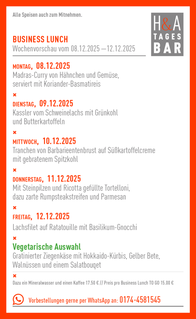 Business Lunch in köln, Restaurant am Friesenplatz, Cologne Food