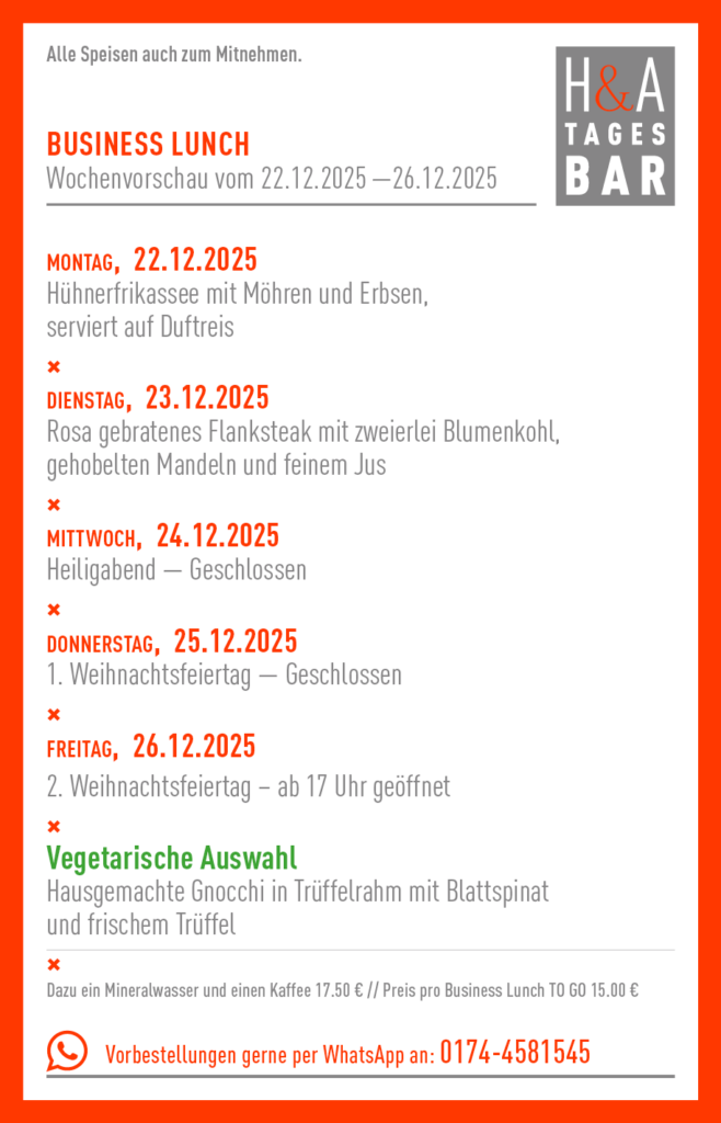 Business Lunch in Köln