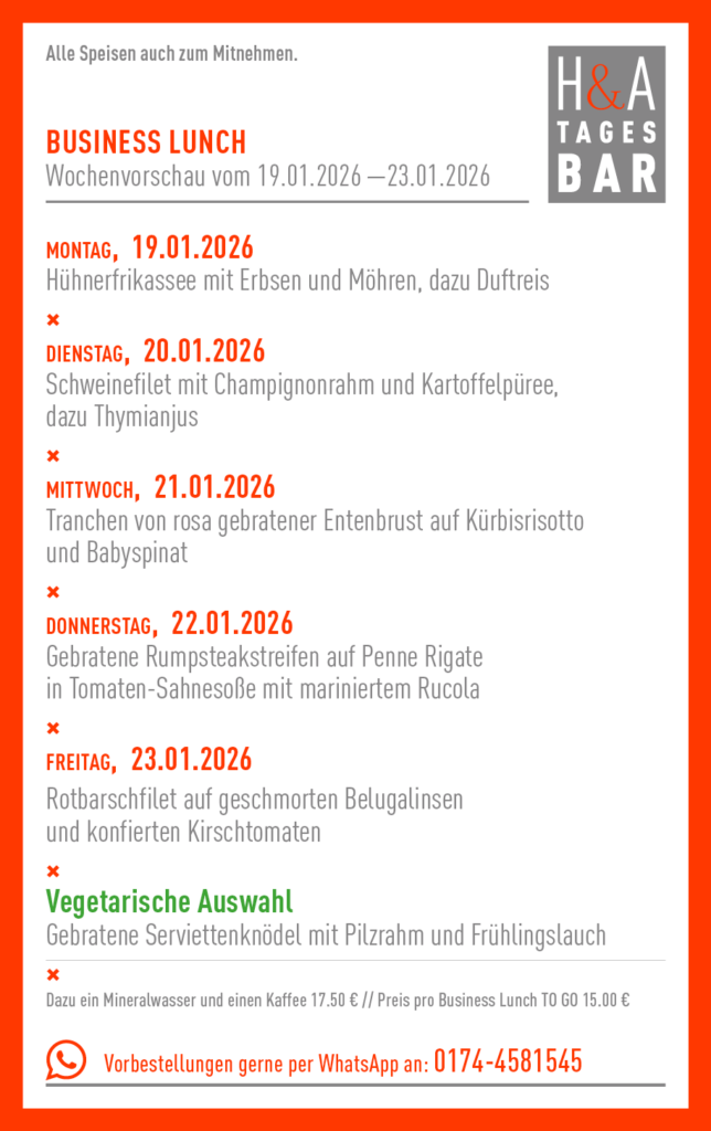 Business Lunch in Köln, Cologne Food, Restaurant am Friesenplatz